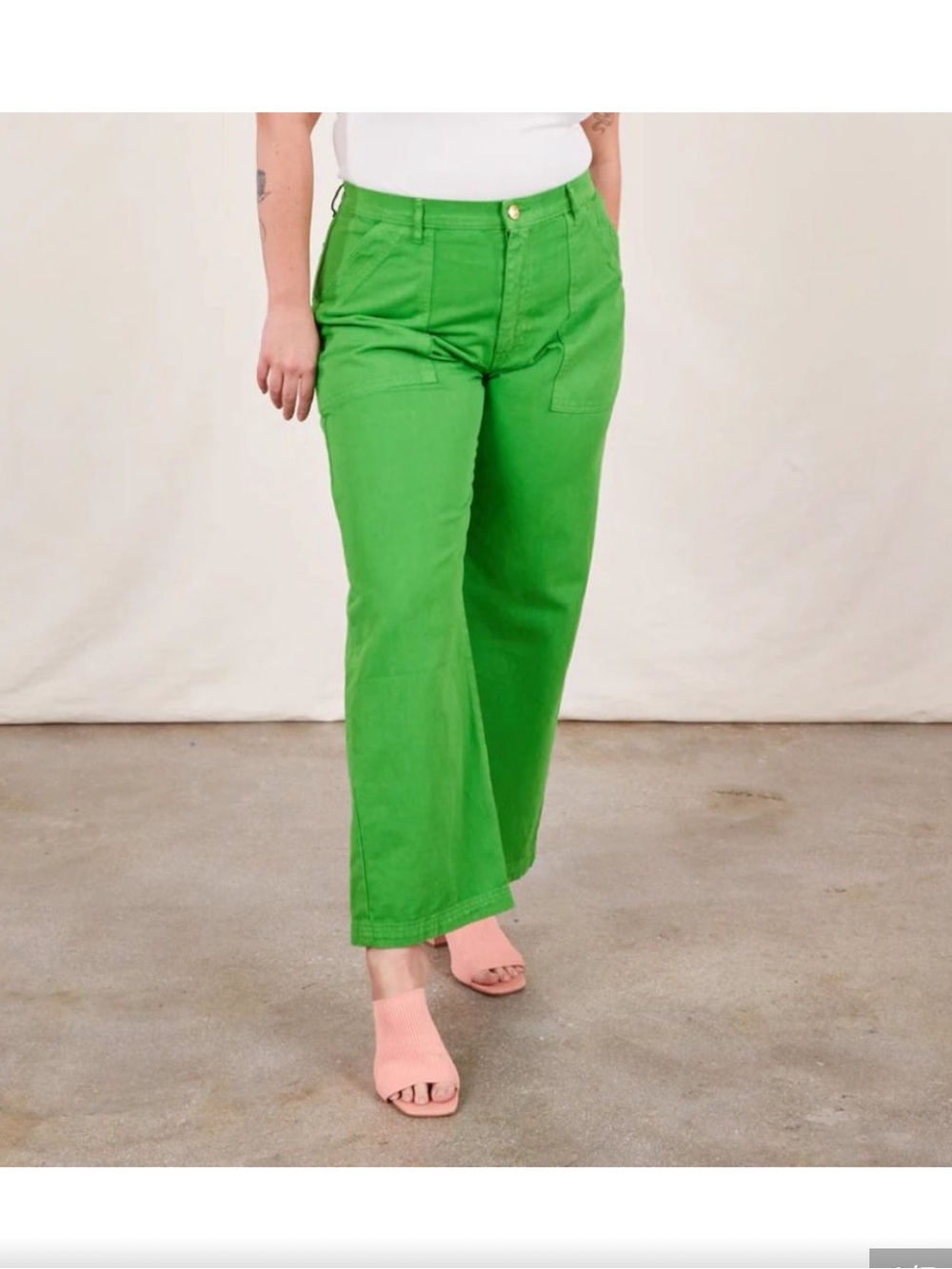 Big Bud Press Green Elastic-Waist Work Pants- xs